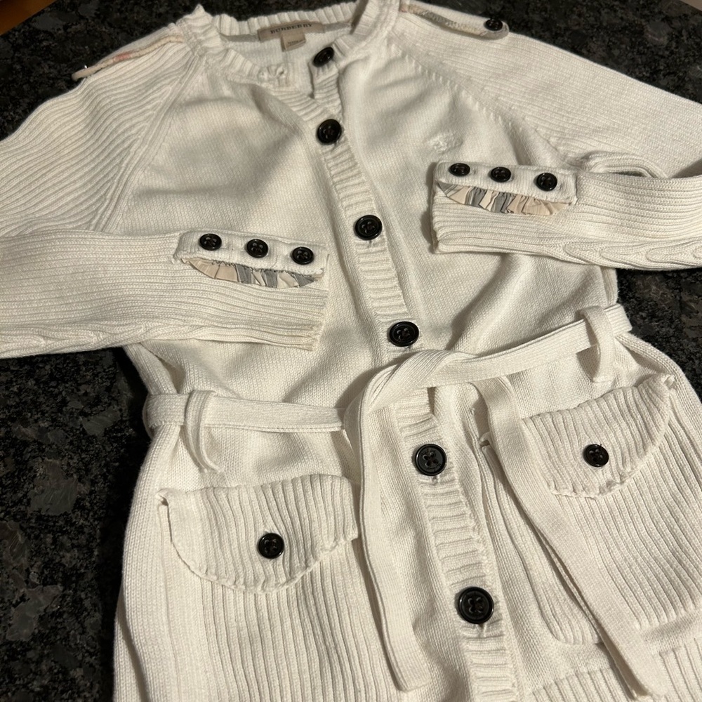 ๐ฆ Burberry Toddler Nova Check Belted Cardigan Sweater